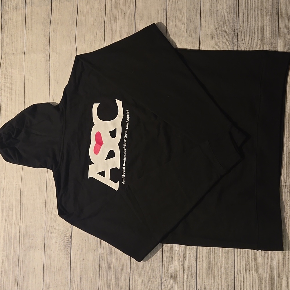Anti Social Social Club Negative Space Hoodie Black Size XL NWT - Picture 2 of 12